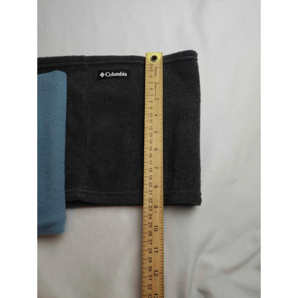 Carhartt Columbia Neck Gaiter Bundle Blue Knit Grey Fleece Winter Scarf Set Mens